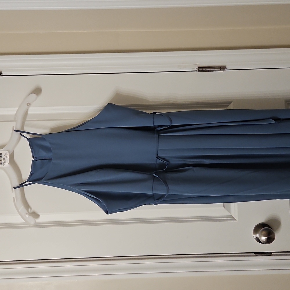 David's Bridal High Low Blue Dress